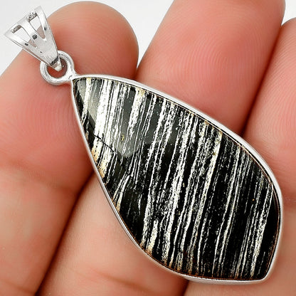Natural Silver Leaf Obsidian Pendant P-1001 SDP125002