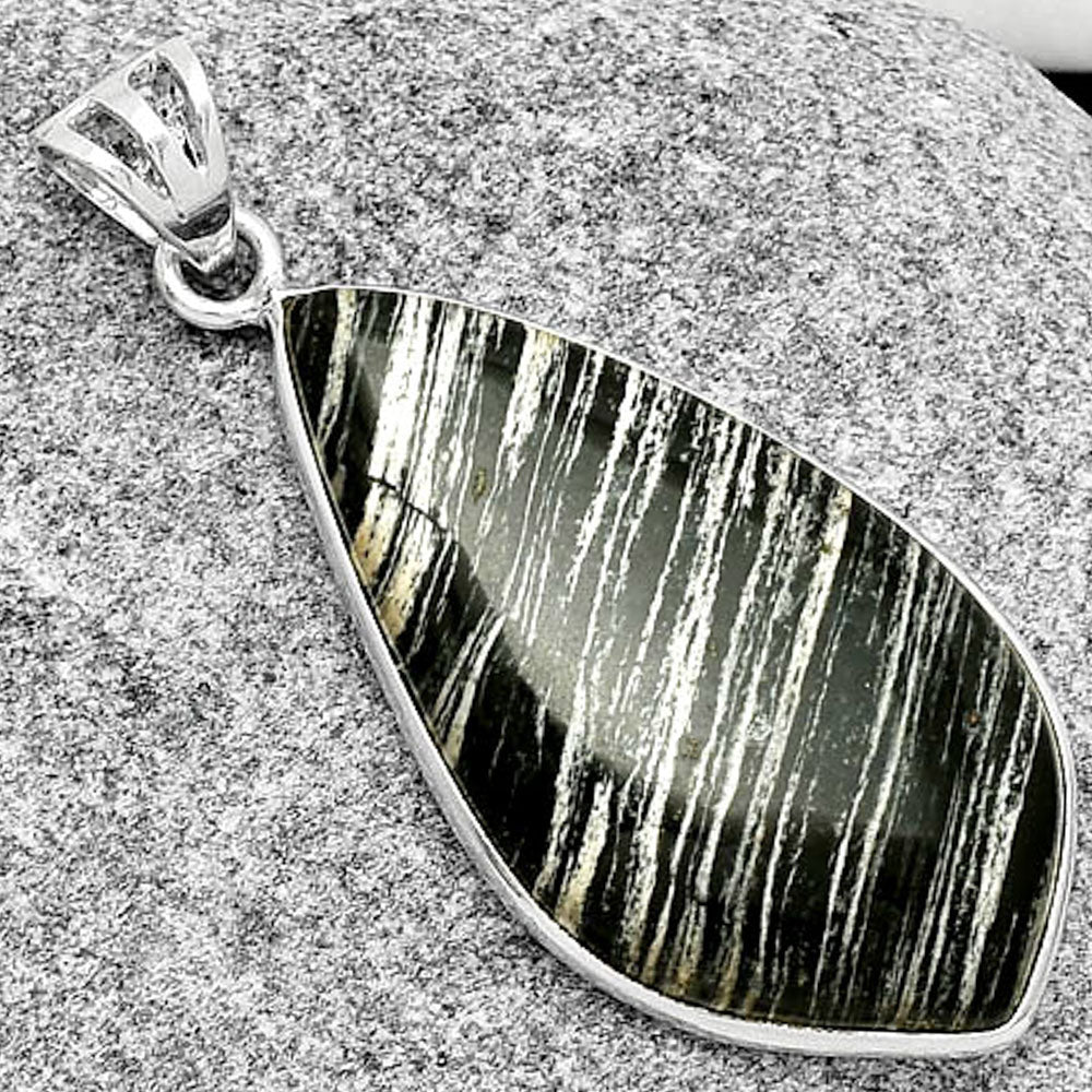 Natural Silver Leaf Obsidian Pendant P-1001 SDP125002