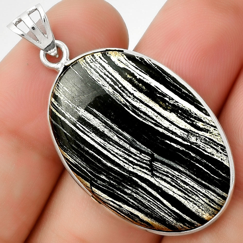 Natural Silver Leaf Obsidian Pendant P-1001 SDP125004