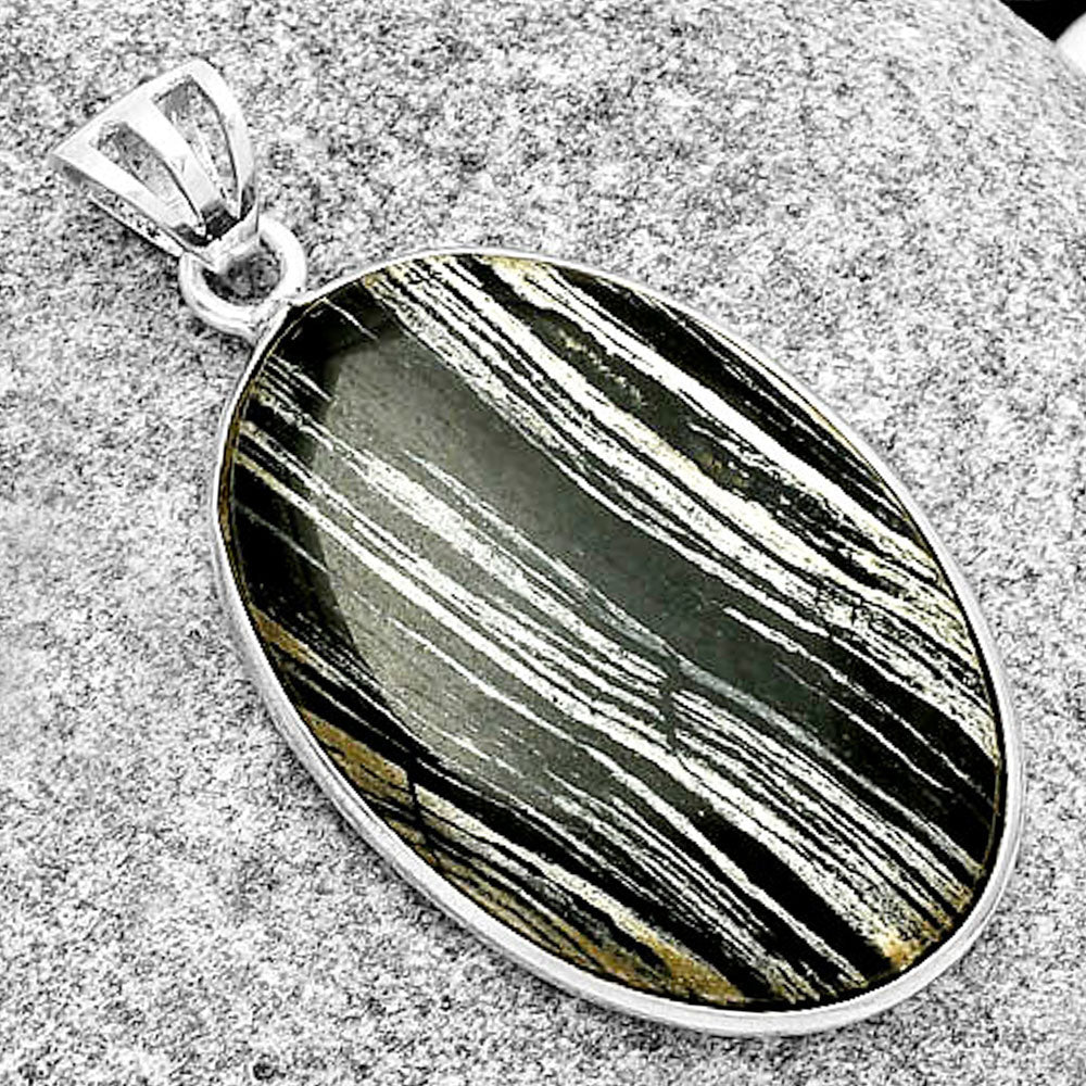 Natural Silver Leaf Obsidian Pendant P-1001 SDP125004