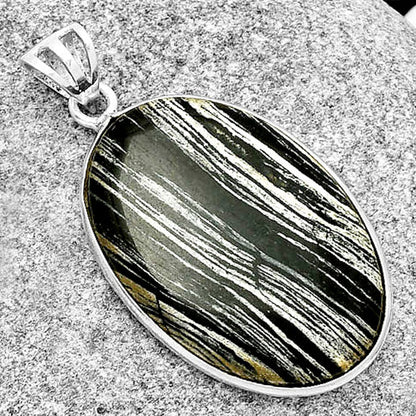Natural Silver Leaf Obsidian Pendant P-1001 SDP125004