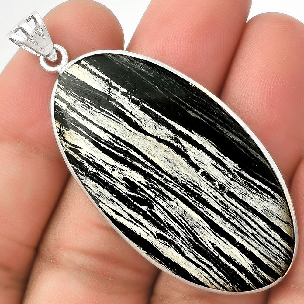 Natural Silver Leaf Obsidian Pendant P-1001 SDP125009