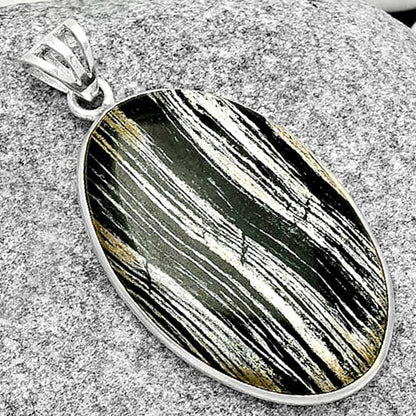 Natural Silver Leaf Obsidian Pendant P-1001 SDP125012