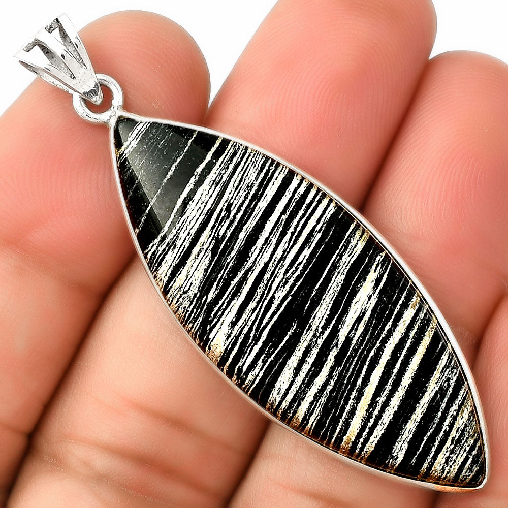 Natural Silver Leaf Obsidian Pendant P-1001 SDP125014
