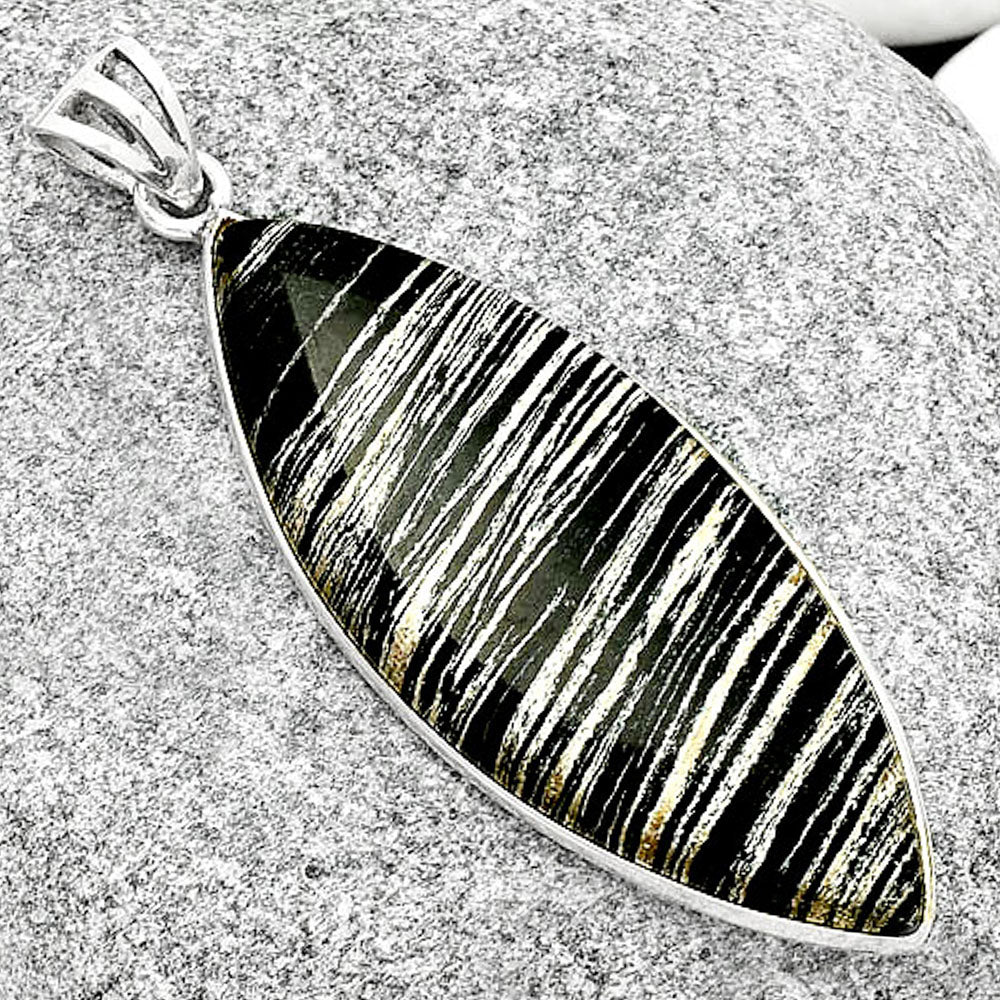 Natural Silver Leaf Obsidian Pendant P-1001 SDP125014