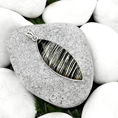 Natural Silver Leaf Obsidian Pendant P-1001 SDP125014