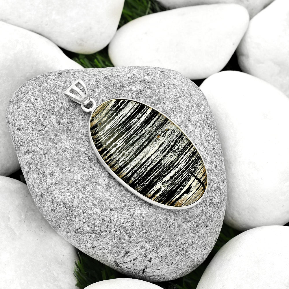 Natural Silver Leaf Obsidian Pendant P-1001 SDP125026