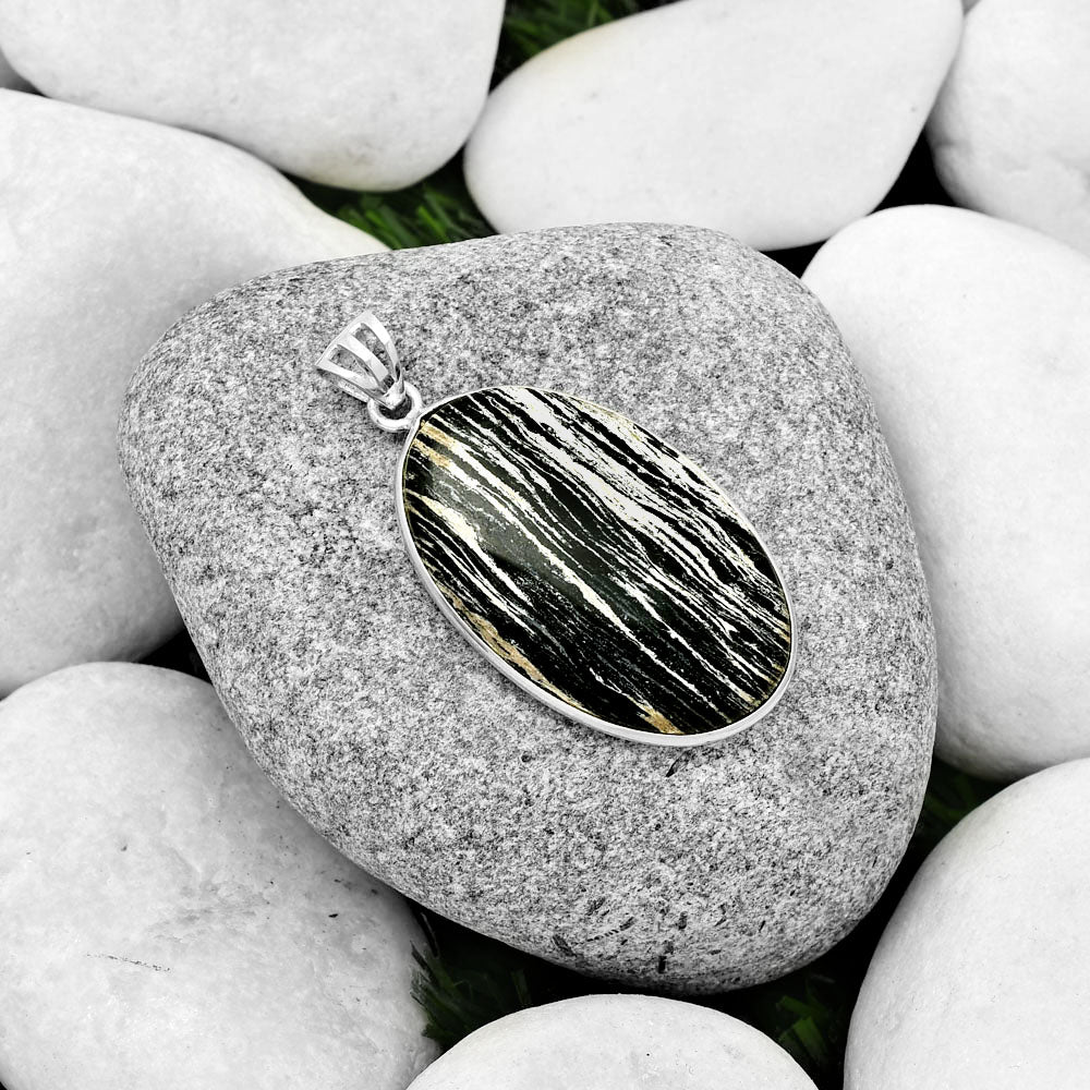Natural Silver Leaf Obsidian Pendant P-1001 SDP125032