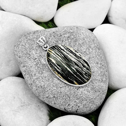 Natural Silver Leaf Obsidian Pendant P-1001 SDP125032