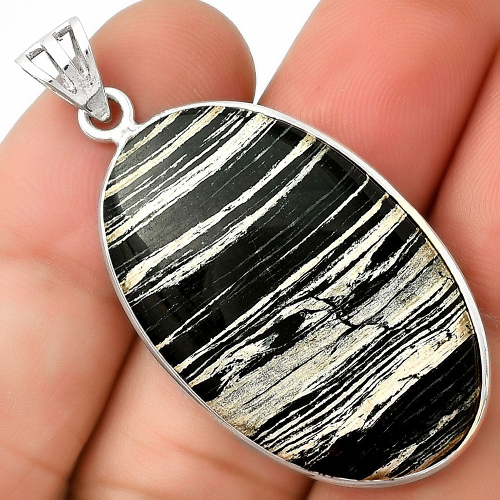 Natural Silver Leaf Obsidian Pendant P-1001 SDP125041