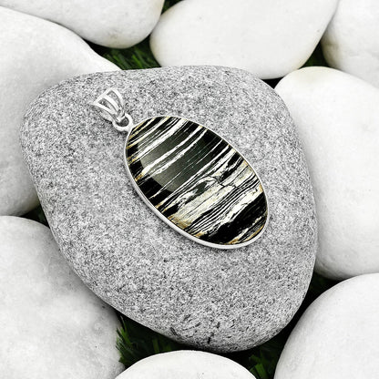 Natural Silver Leaf Obsidian Pendant P-1001 SDP125041
