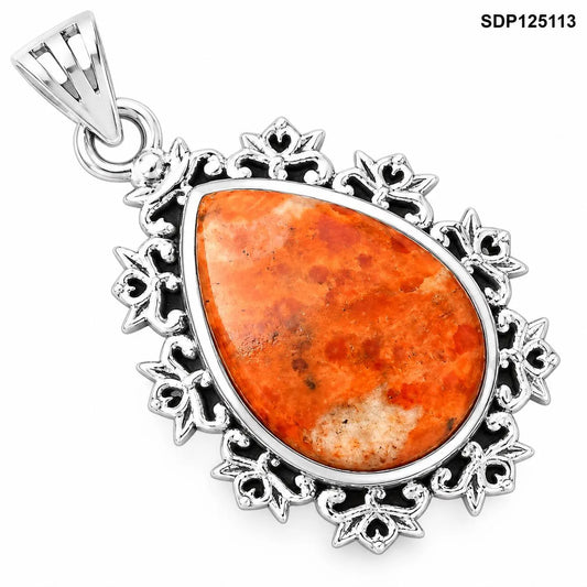 Natural Red Sponge Coral Pendant P-1028 SDP125113