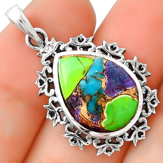 Multi Copper Turquoise - Arizona Pendant P-1028 SDP125126