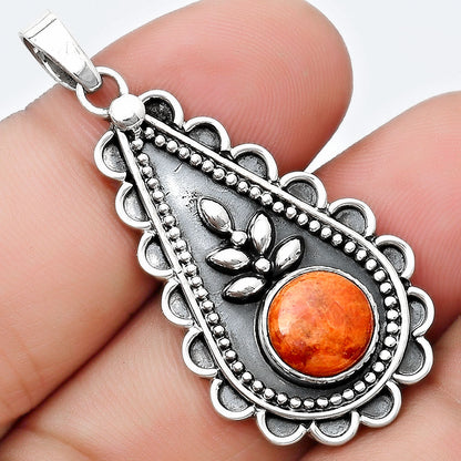 Natural Red Sponge Coral Pendant P-1033 SDP125218