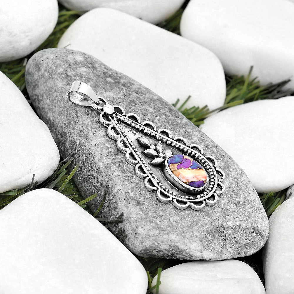 Spiny Oyster Turquoise - Arizona Pendant P-1033 SDP125227