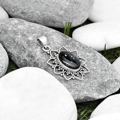 Natural Snow Flake Obsidian Pendant P-1699 SDP125350