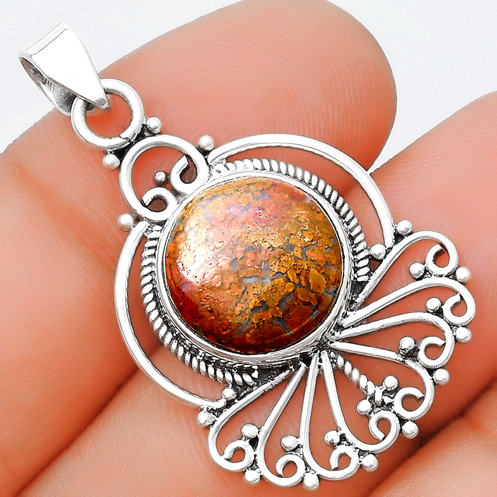 Natural Red Moss Agate Pendant P-1544 SDP125357