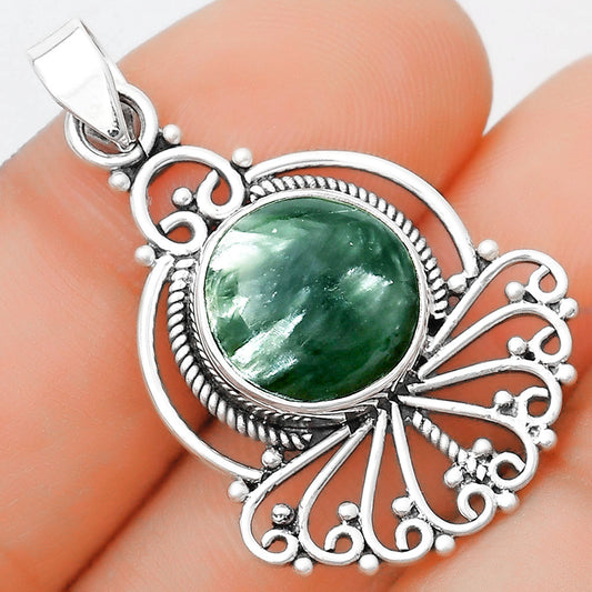 Natural Russian Seraphinite Pendant P-1544 SDP125359