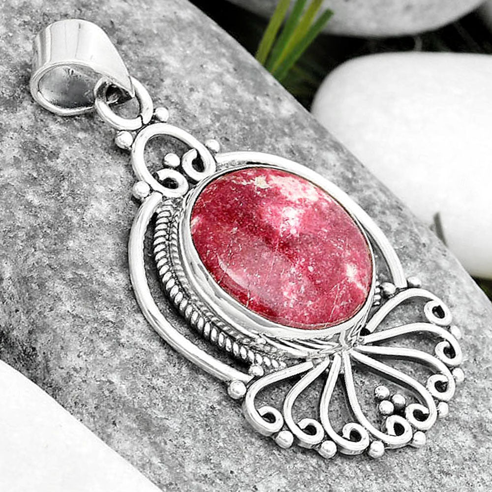 Natural Pink Thulite - Norway Pendant P-1544 SDP125365