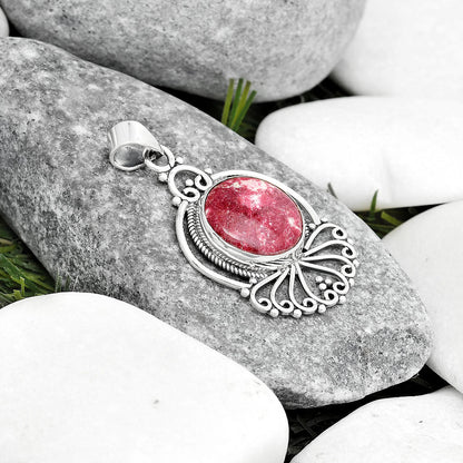 Natural Pink Thulite - Norway Pendant P-1544 SDP125365