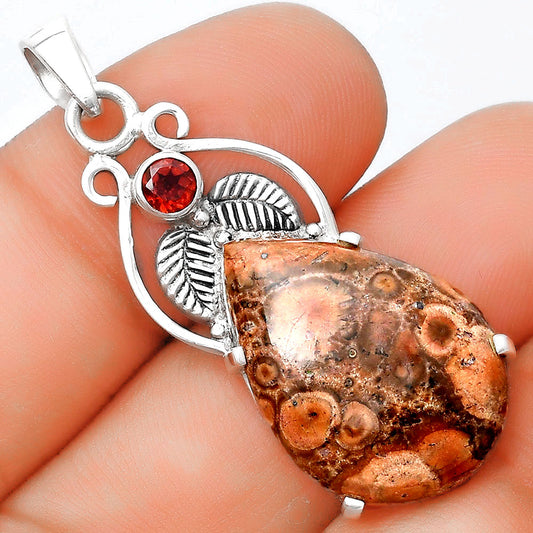 Natural Asteroid Jasper & Garnet Pendant P-1434 SDP125387