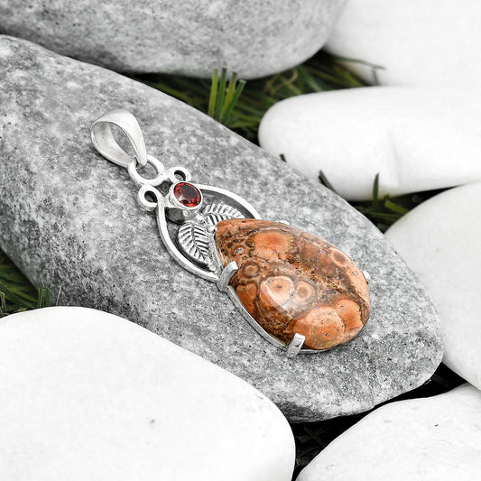 Natural Asteroid Jasper & Garnet Pendant P-1434 SDP125387