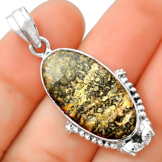 Natural Leopard Skin Jasper Pendant P-1102 SDP125416