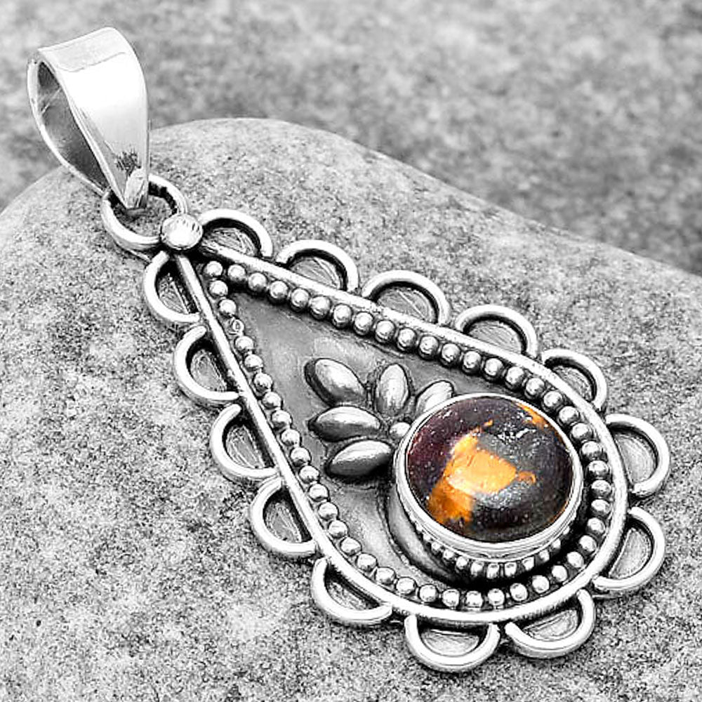 Natural Indian Blanket Jasper Pendant P-1033 SDP125446