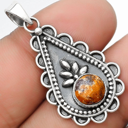Natural Indian Blanket Jasper Pendant P-1033 SDP125455