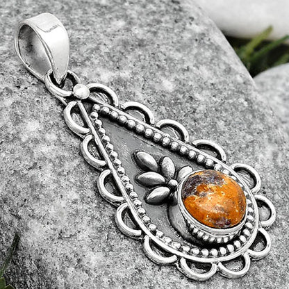 Natural Indian Blanket Jasper Pendant P-1033 SDP125455