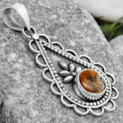 Natural Indian Blanket Jasper Pendant P-1033 SDP125471