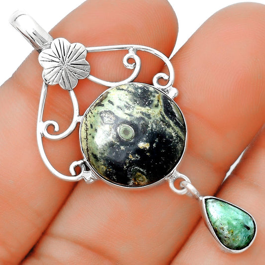 Star Galaxy Jasper & Larsonite Jasper Pendant P-1455 SDP125499