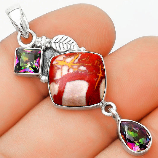 Natural Noreena Jasper & Mystic Topaz Pendant P-1414 SDP125569