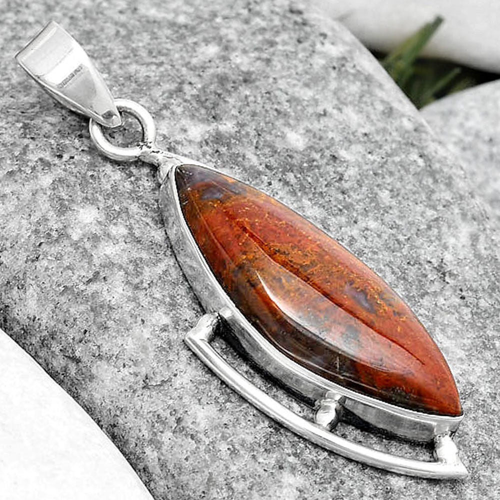 Natural Red Moss Agate Pendant P-1274 SDP125585