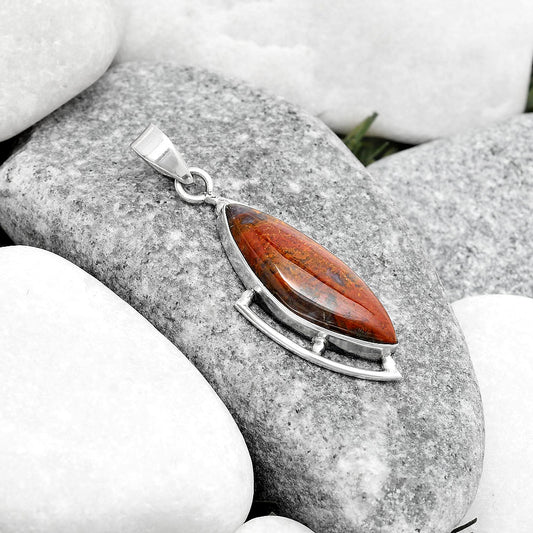 Natural Red Moss Agate Pendant P-1274 SDP125585