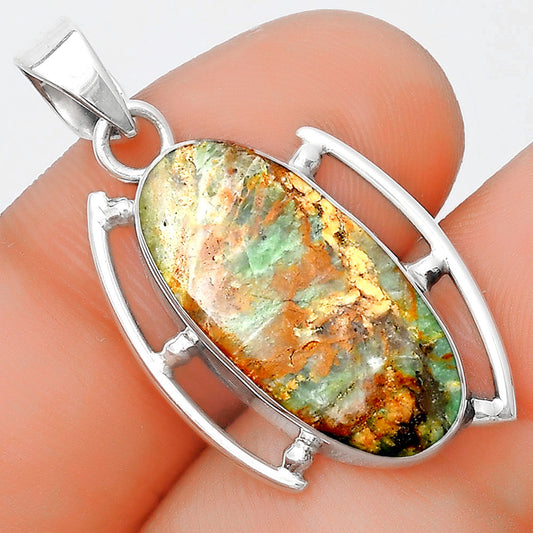 Natural Chrome Chalcedony Pendant P-1274 SDP125613