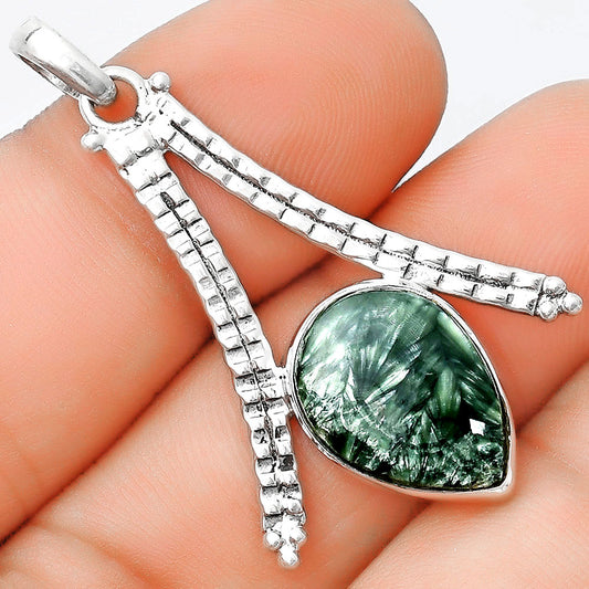 Natural Russian Seraphinite Pendant P-1034 SDP125618