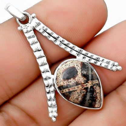 Natural Viper Skin Jasper Pendant P-1034 SDP125631