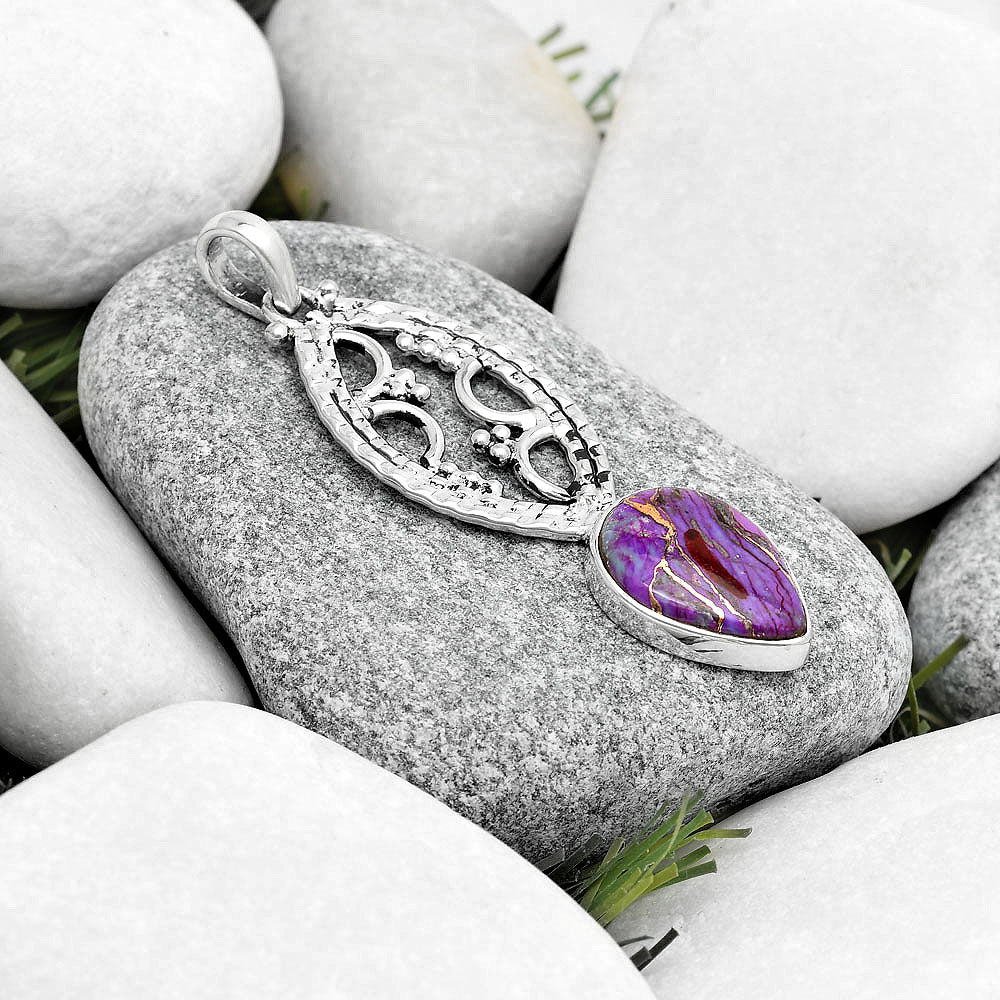 Copper Purple Turquoise - Arizona Pendant P-1035 SDP125634