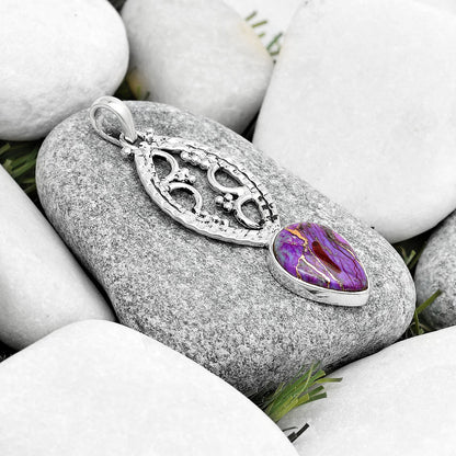 Copper Purple Turquoise - Arizona Pendant P-1035 SDP125634