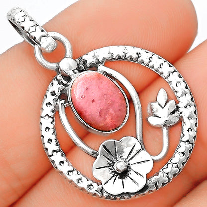 Floral - Natural Pink Tulip Quartz Pendant P-1615 SDP125780