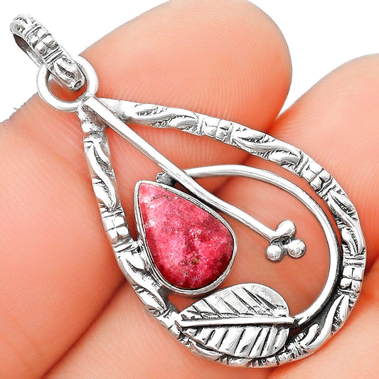 Leaf - Natural Pink Thulite - Norway Pendant P-1608 SDP125797