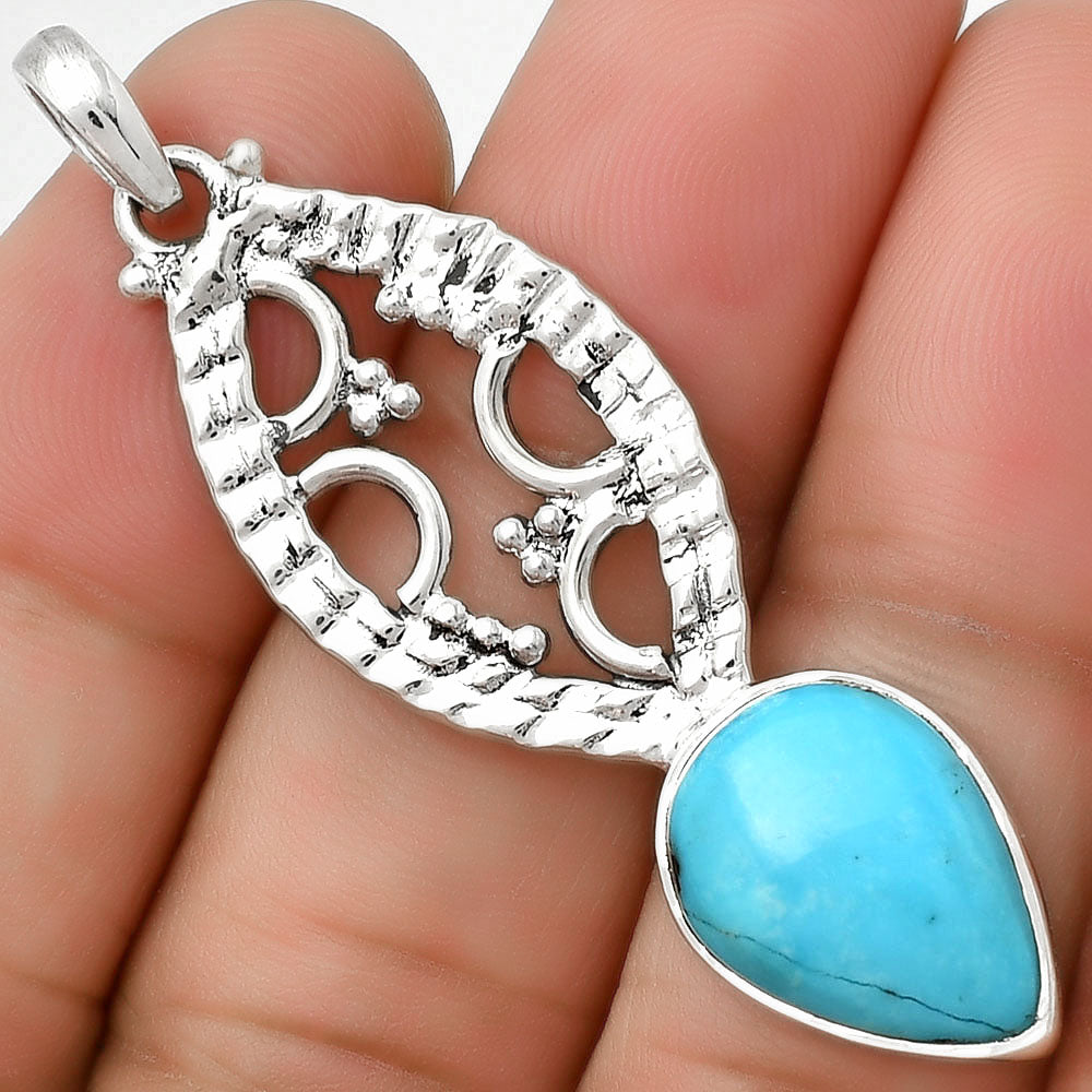 Natural Rare Turquoise Nevada Aztec Mt Pendant P-1035 SDP125858
