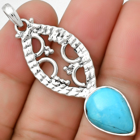 Natural Rare Turquoise Nevada Aztec Mt Pendant P-1035 SDP125858