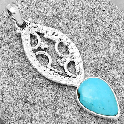 Natural Rare Turquoise Nevada Aztec Mt Pendant P-1035 SDP125858