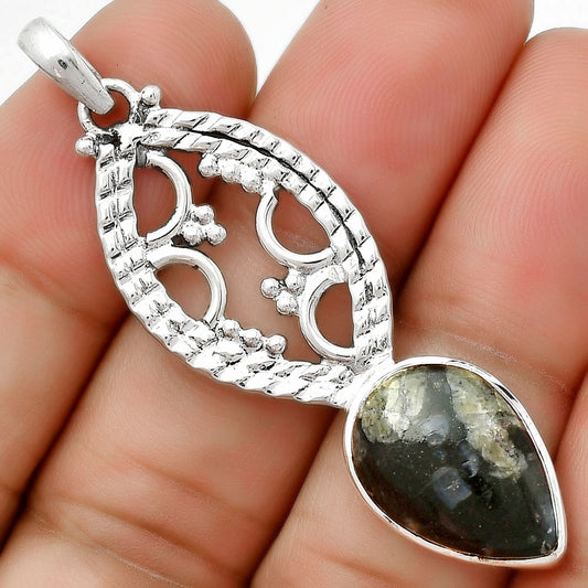 Llanite Blue Opal Crystal Sphere Pendant P-1035 SDP125862