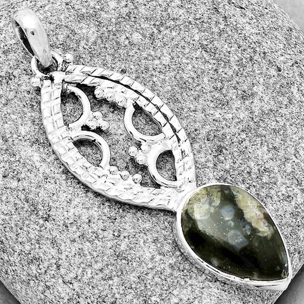 Llanite Blue Opal Crystal Sphere Pendant P-1035 SDP125862