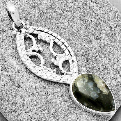 Llanite Blue Opal Crystal Sphere Pendant P-1035 SDP125862