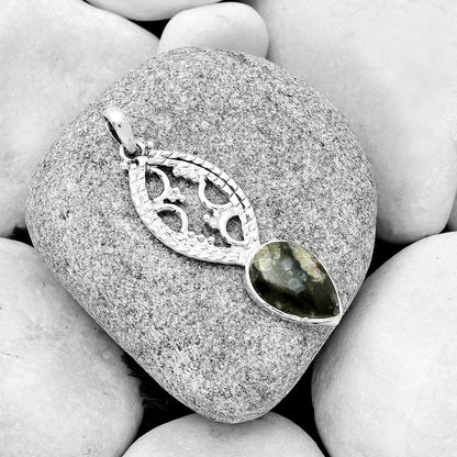 Llanite Blue Opal Crystal Sphere Pendant P-1035 SDP125862