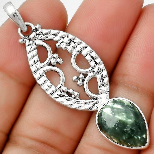 Natural Russian Seraphinite Pendant P-1035 SDP125864